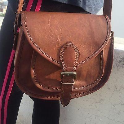Small Over The Shoulder Bags Brown Leather Women's Satchel Bag, Brown